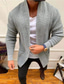 cheap Men&#039;s Cardigan Sweater-Men&#039;s Sweater Cardigan Sweater Ribbed Knit Cropped Knitted Solid Color V Neck Basic Stylish Outdoor Daily Clothing Apparel Fall Winter Blue Beige S M L / Long Sleeve / Long Sleeve