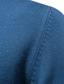 billige genser for menn-Herre Genser Strikke Crew-hals Høst vinter Sjokoladefarge Stjerneblå S M L / Langermet