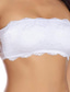 billige BH&#039;er-blonder-bh for kvinner vatterte bh-er tube-bh stroppeløse bh&#039;er full dekning scoop neck pustende usynlig blonder ren farge pull-on lukking date party &amp;amp; kveld avslappet daglig polyester 1 stk
