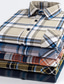 billiga Formella skjortor-Herr Skjorta Långärmad Skotsk pläd Fyrkantig hals A B C D E Ledigt Dagligen krage skjortor Kläder Designer