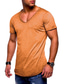 abordables T-shirts décontractés pour hommes-Commerce extérieur été nouveau t-shirt à manches courtes pour hommes col en v décontracté hommes couleur unie t-shirt hommes