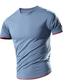Χαμηλού Κόστους Ανδρικά μπλουζάκια casual-Ανδρικά Μπλουζάκι Σκέτο Στρογγυλή Λαιμόκοψη Δρόμος Αργίες Κοντομάνικο Ρούχα Μοντέρνα Καθημερινό Άνετο