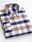 Χαμηλού Κόστους Επίσημα πουκάμισα-Ανδρικά Επίσημο Πουκάμισο Έλεγχος πουκάμισο Πουκάμισο με κουμπιά Πουκάμισο με γιακά Πουκάμισο Oxford Καρό / Τετραγωνισμένο Απορρίπτω Λευκό γκρι Κρασί Χακί Στάμπα Δουλειά Καθημερινά Μακρυμάνικο