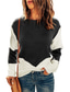 tanie Swetry-damski sweter sweter szydełkowy dzianinowy geometryczny okrągły dekolt stylowy casual codzienny wyjście jesień zima khaki granatowy s m l/długi rękaw