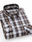 billiga Formella skjortor-Herr Skjorta Pläd / Rutig A B C D E Arbete Ledigt Långärmad krage skjortor Kläder Designer Affär Formell Ledigt