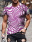 Χαμηλού Κόστους Ανδρικά 3D T-shirts-Ανδρικά Πουκάμισο Μπλουζάκι Γραφική 3D Στρογγυλή Λαιμόκοψη Μαύρο Πράσινο Ανοικτό Ανθισμένο Ροζ Θαλασσί Βυσσινί Μεγάλα Μεγέθη Causal Κοντομάνικο Στάμπα Ρούχα Κομψό στυλ street Εξωγκωμένος