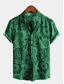 voordelige Hawaiiaanse overhemden-Voor heren Overhemd Grafisch Hawaii Aloha Vissen Ontwerp Klassieke boord Rood blauw Bruin Groen Print Feest Dagelijks Korte mouw Afdrukken Kleding Katoen Basic Boho