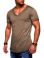 baratos Camisetas masculinas casuais-Comércio exterior verão nova camiseta masculina de manga curta com decote em v casual masculina camiseta de cor sólida masculina