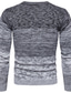 baratos suéter pulôver masculino-Homens Suéter Pulôver suéter Estriado Tricotar Tricotado Cores Gradiente Gola Redonda Básico à moda Diário Feriado Roupa Inverno Outono Azul Vermelho M L XL