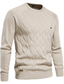 cheap Men&#039;s Pullover Sweater-Men&#039;s Sweater Pullover Sweater Jumper Waffle Knit Cropped Knitted Solid Color Crew Neck Basic Stylish Outdoor Daily Clothing Apparel Winter Fall Green Black S M L