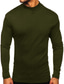 tanie Męskie koszulki casual-Męskie Podkoszulek Koszula z golfem Równina Zawinięty kołnierz Półgolf Ulica Święto Długi rękaw Odzież Moda Codzienny Wygodny Niezbędnik