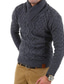 Недорогие мужской пуловер-свитер-Муж. Вязаная ткань Пуловер Свитер Кабель Вязать Трикотаж Плетение Чистый цвет V-образный вырез Стиль На каждый день Повседневные Праздники Одежда Осень Зима Светло-серый Темно-серый S M L / выходные