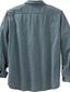 billiga Vardagsskjortor-Herr Flanellskjorta Ensfärgat Nedvikt Blå Långärmad Gata Dagligen Button-Down Blast Mode Ledigt Bekväm