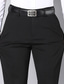 ieftine Pantaloni Chinos-Bărbați Costume chinez Pantaloni Pantaloni Buzunar Culoare solidă Confort Respirabil Afaceri Casual Modă Oficial Negru Gri Strech