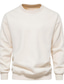 cheap Men&#039;s Pullover Sweater-Men&#039;s Sweater Pullover Jumper Knit Knitted Solid Color Crew Neck Stylish Home Daily Fall Winter White Black S M L / Long Sleeve / Long Sleeve