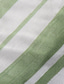 billige fritidsskjorter for menn-Herre Seersucker skjorte Stripet Aftæpning Gul Blå Grønn Kakifarget Gate Daglig Kortermet Knapp ned Klær Lettvekt Myk Pustende Bekvem