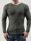 cheap Men&#039;s Pullover Sweater-Men&#039;s Sweater Pullover Sweater Jumper Ribbed Knit Pleated Knitted Pure Color Crew Neck Basic Stylish Daily Holiday Clothing Apparel Winter Fall Black Army Green S M L