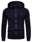 cheap Basic Hoodie Sweatshirts-Men&#039;s Hoodie Jacket Hoodie Zipper Casual Clothing Clothes Fleece Black Grey Navy Blue / Women&#039;s / Cotton