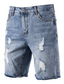 billige Shorts til hverdagsbrug-Herre Jeans Shorts Ribbet Denimstof Mode Rippet Blå 28 29 30