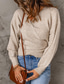 olcso Pulóverek-női pulóver pulóver pulóver keresztben kötött egyszínű stílusos lezser hosszú ujjú normál szabású pulóver kardigán v nyakú ősz tél kék lila rózsaszín / ünnep / kirándulás