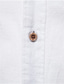 お買い得  メンズカジュアルシャツ-男性用 シャツ ソリッド ボランダウン スタンドカラー ブラック ホワイト ブルー グリーン カーキ色 カジュアル 日常 長袖 ボタンダウン 衣類 リネン ファッション カジュアル 高通気性 快適