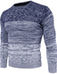 billige genser for menn-Herre Genser Pullover genser Riflet Strikke Strikket Fargegradering Crew-hals Grunnleggende Stilfull Daglig Ferie Klær Vinter Høst Blå Rød M L XL
