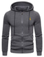 cheap Basic Hoodie Sweatshirts-Men&#039;s Hoodie Jacket Hoodie Zipper Casual Clothing Clothes Fleece Black Grey Navy Blue / Women&#039;s / Cotton