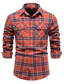 voordelige Casual overhemden-heren overhemd geruite kraag casual daily tops met lange mouwen casual blauw / zwart zwart + wit rood+marineblauw