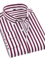 cheap Dress Shirts-Men&#039;s Shirt Dress Shirt Striped Classic Collar Light Pink Black / Red Black-White White+Red Red / White Daily Long Sleeve Clothing Apparel