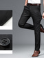 tanie Chinosy-Męskie Garnitury Typu Chino Spodnie Spodnie Kieszeń Jednokolorowe Komfort Oddychający Biznes Codzienny Mieszanka bawełny Moda Formalny Czarny Szary Elastyczny