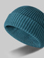 Χαμηλού Κόστους Ανδρικά καπέλα-Ανδρικά Καπέλο Με ραφές / Ριχτό ΕΞΩΤΕΡΙΚΟΥ ΧΩΡΟΥ Δρόμος Καθημερινή Ένδυση Πλεκτό Μονόχρωμες Αντιανεμικό Ζεστό Μπλε Απαλό