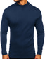 cheap Men&#039;s Casual T-shirts-Men&#039;s T shirt Tee Turtleneck shirt Plain Rolled collar Crew Neck Street Holiday Long Sleeve Clothing Apparel Fashion Casual Comfortable Essential
