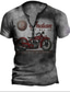 cheap Vintage Henley-Men&#039;s Henley Shirt T shirt Tee Designer 1950s Summer Short Sleeve Graphic Motorcycle Print Henley Casual Daily Button-Down Print Clothing Clothes Designer 1950s Casual Dark Gray Brown Black White