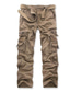 tanie Bojówki-Męskie Taktyczna Spodnie cargo Spodnie robocze Multi Pocket Prosta noga Jednokolorowe Pełna długość 100% bawełna Zabytkowe Taktyczna Czarny Szary Średnio elastyczny