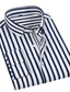 cheap Dress Shirts-Men&#039;s Shirt Striped Long Sleeve Tops Business Basic Blue White Black