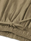voordelige Joggingbroeken-Voor heren Linnen broek Broek Zomerbroek Elastische taille Been trekkoord Effen Comfort Ademend Buitensporten Casual Dagelijks Streetwear Stijlvol Zwart Wit Micro-elastisch