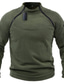 cheap Basic Hoodie Sweatshirts-Men&#039;s Pullover Full Zip Hoodie Wine Red Army Green Khaki Brown Gray Standing Collar Graphic National Flag Zipper Pocket Sports &amp; Outdoor Sports Holiday Casual Big and Tall Esencial Spring Clothing