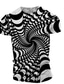 billige 3D-herreskjorter-Herre Skjorte T-shirt Grafisk 3D Rund hals Sort Lysegrøn Lyserød Blå Lilla Plusstørrelser Afslappet Kortærmet Trykt mønster Tøj Gade overdrevet