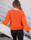 levne Svetry-dámský pulovr svetr svetr mohutný úplet robustní jednobarevný kulatý výstřih ležérní kauzální denní pokles rameno podzim zima světle modrá melounová červená s m l / dlouhý rukáv / dovolená / volné