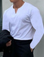 ieftine Tricouri casual pentru bărbați-Bărbați Tricou Tricou cu maneca lunga Simplu În V Stradă Vacanță Manșon Lung Îmbrăcăminte Casual Comfortabil