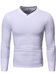 billige Casual T-shirts til mænd-Herre T-shirt Lang ærmet skjorte Vanlig V-hals Gade Sport Langærmet Tøj Mode Designer Afslappet Bekvem