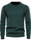 cheap Men&#039;s Pullover Sweater-Men&#039;s Sweater Pullover Sweater Jumper Waffle Knit Cropped Knitted Solid Color Crew Neck Basic Stylish Outdoor Daily Clothing Apparel Winter Fall Green Black S M L