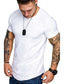 billige Casual T-shirts til mænd-Herre T-shirt Kortærmet Toppe Bomuld Løb Sportstøj Hvid Grøn Blå Sportstøj