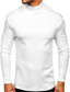 Χαμηλού Κόστους Ανδρικά μπλουζάκια casual-Ανδρικά Μπλουζάκι Μπλουζάκι με ζιβάγκο Σκέτο Κολάρο Ρολό Στρογγυλή Ψηλή Λαιμόκοψη Δρόμος Αργίες Μακρυμάνικο Ρούχα Μοντέρνα Καθημερινό Άνετο Απαραίτητο
