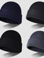 זול כובעים לגברים-בגדי ריקוד גברים כּוֹבַע כובע צמר בָּחוּץ רחוב לבוש ליום סרוג צבע אחיד עמיד חם נושם שחור
