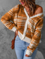 tanie Kardigany-Rozpinany sweter damski wydrążony guzik z dzianiny jednolity kolor basic casual długi rękaw luźny sweter rozpinany dekolt w szpic jesień zima wiosna rumieniec różowy czarny szary/wychodząc