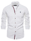 cheap Men&#039;s Casual Shirts-Men&#039;s Linen Shirt Shirt Long Sleeve White Black Gray Solid Colored Casual Daily Button-Down Tops Casual Fashion Breathable Comfortable