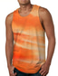 cheap Gym Tank Tops-Men&#039;s Tank Top T shirt Tee Designer Casual Big and Tall Summer Sleeveless Green Yellow Orange Graphic Gradient Print Round Neck Daily Holiday Print Clothing Clothes Designer Casual Big and Tall