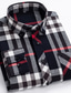 billige Hverdagsskjorter-Herre Skjorte Flanell skjorte Grafiske tryk Firkantet hals A B C D E Afslappet Daglig Langærmet krave skjorter Tøj Designer