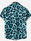 Недорогие Гавайские рубашки-Муж. Рубашка Гавайская рубашка Летняя рубашка Графика Леопард Цветочный принт Пейзаж Отложной Белый Желтый Тёмно-синий Синий Пыльно-синий С принтом на открытом воздухе Для улицы Короткие рукава